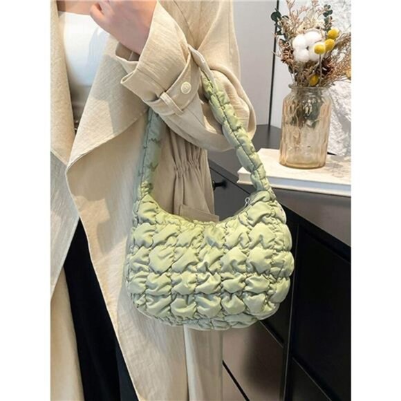 Quilted Ruched Shoulder Bag - Picture 12 of 16